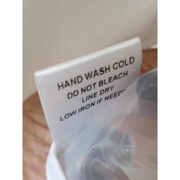 ICCON Button Down Shirt Women's Small White Lined Pleated Long Sleeve Collared - Picture 7 of 14